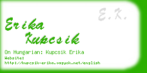 erika kupcsik business card